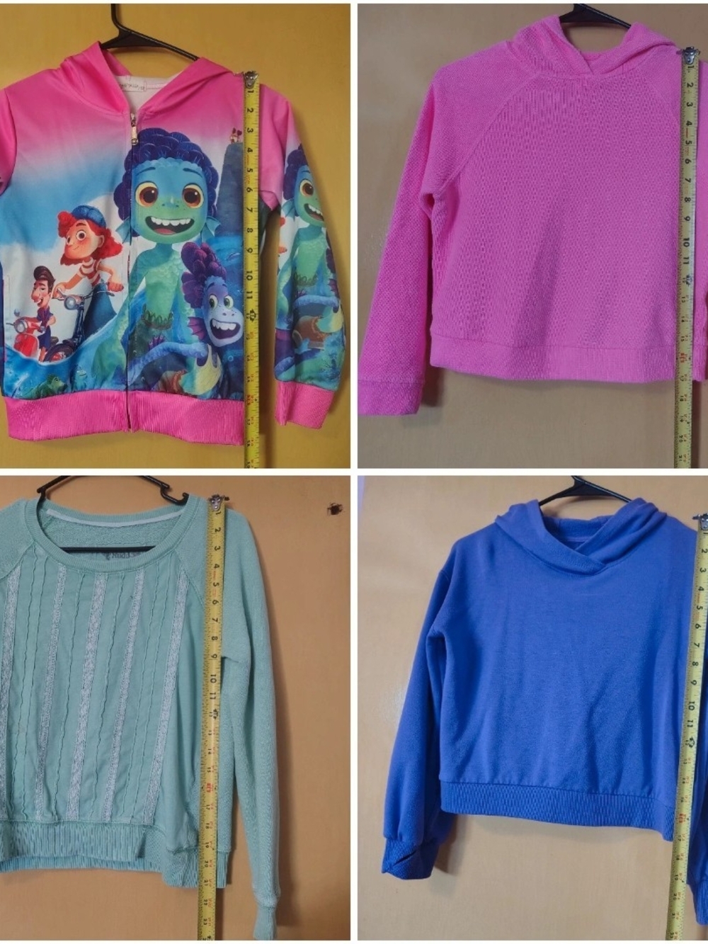 Girls 4-Piece Hoodie Sweater Jacket Lot Sizes 8-12 Mudd All in Motion